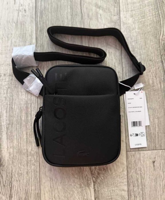 ОРИГІНАЛ! Сумка Lacoste S Flat Crossover Bag Black лакост | NH3136PO