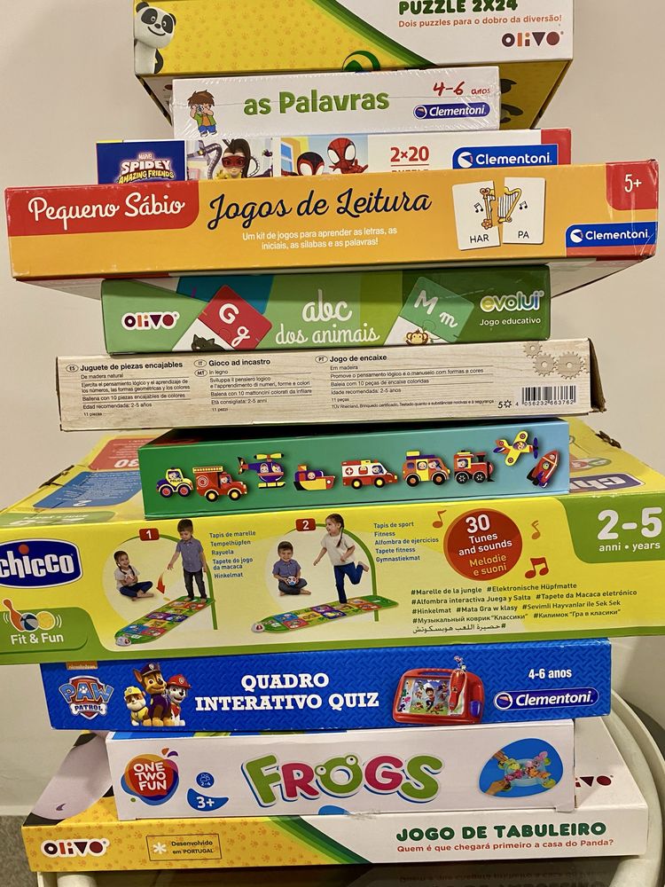 Jogos de tabuleiro/puzzles/jogos interativos c/novos