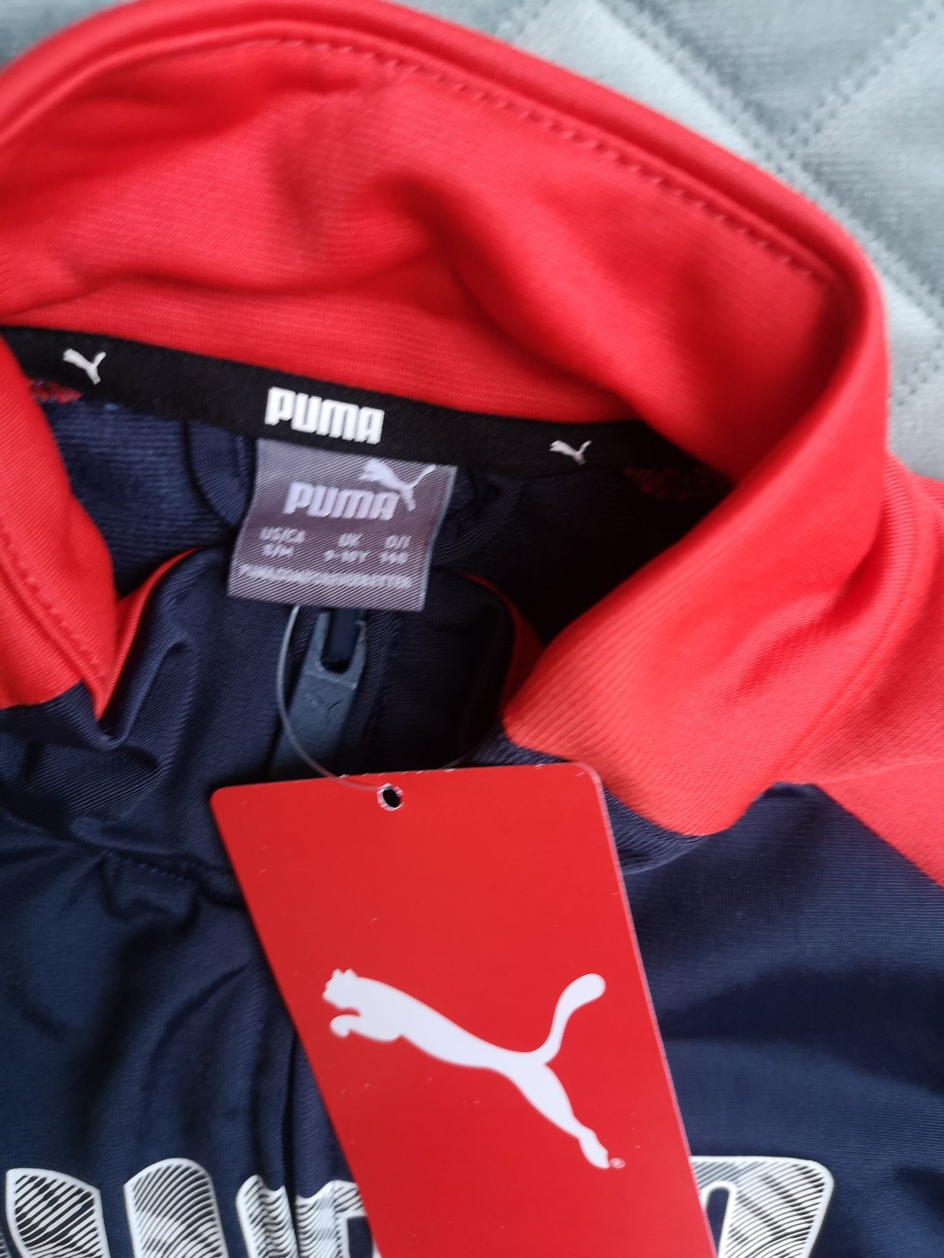 Dres chłopięcy Puma nowy spodnie i bluza 140