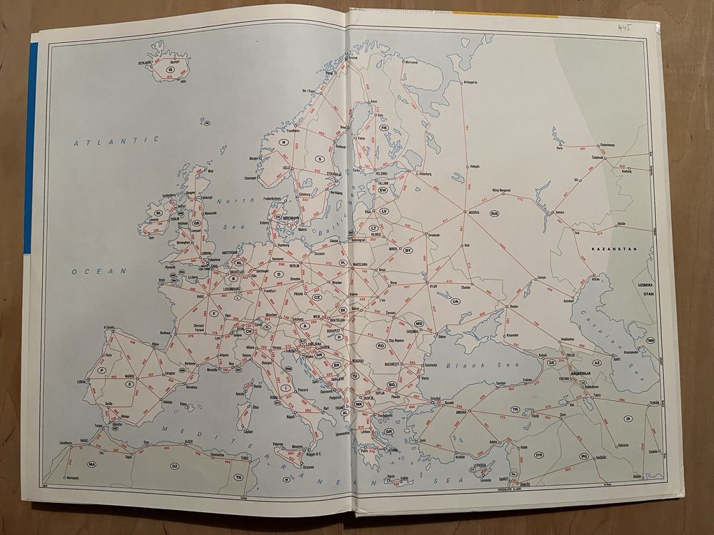 Atlas samochodowy Shell 95/96 Polski i Europy