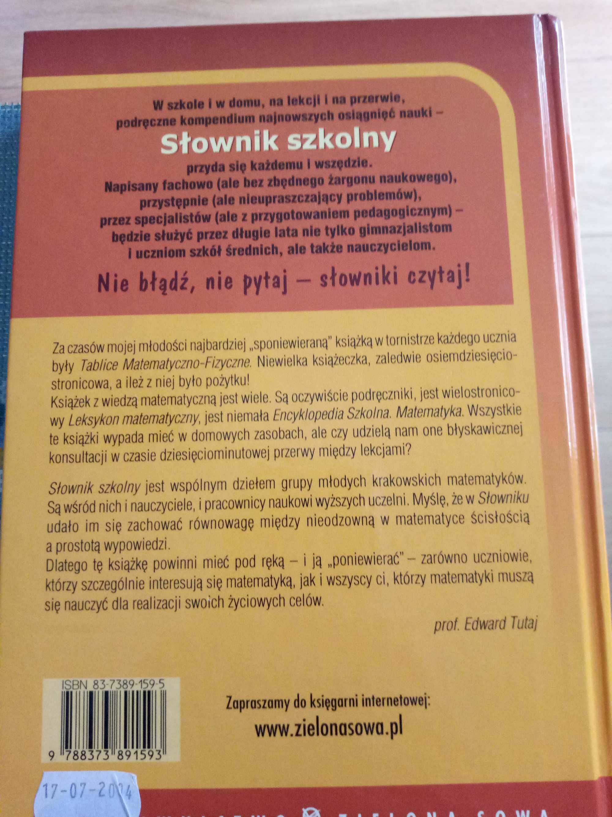 Nowy słownik szkolny Matematyka