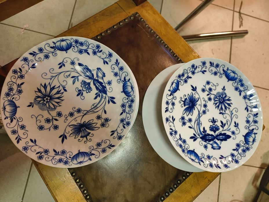 Talerze obiadowe wzór cebulowy