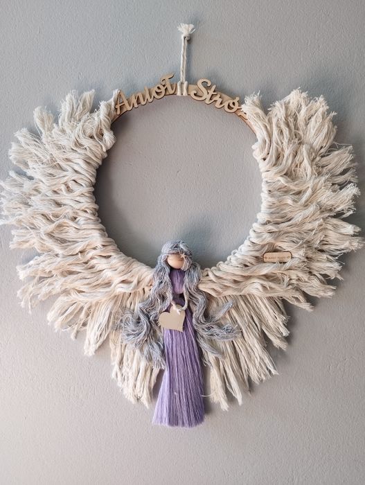 Anioł Stróż makrama prezent ozdoba