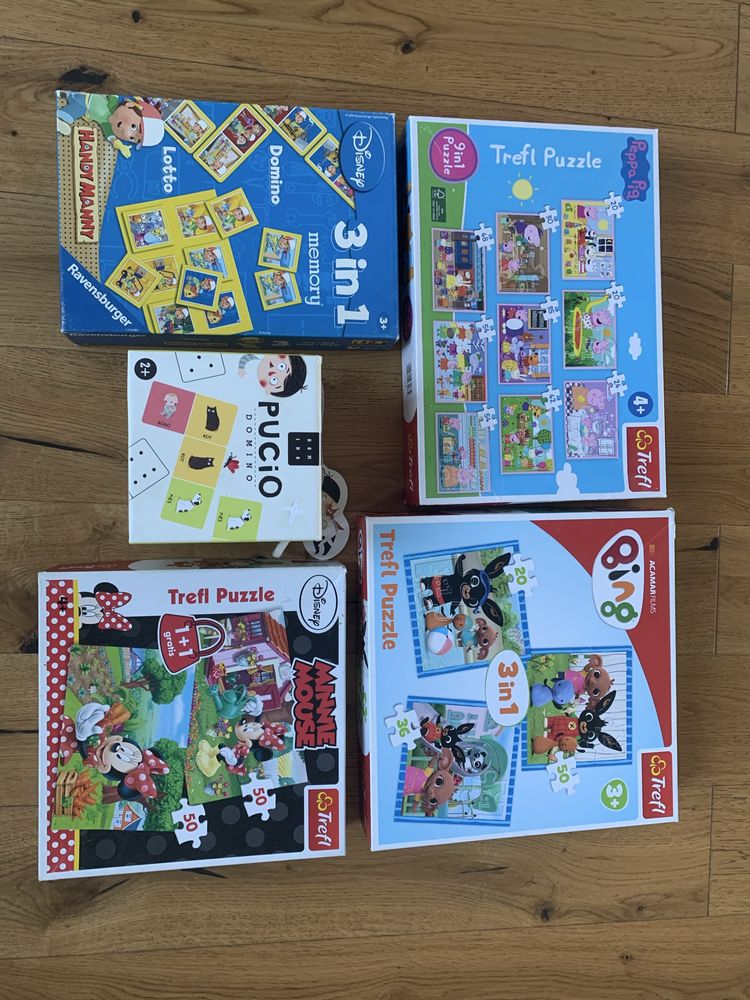 Puzzle domino memory Pucio Bing Peppa Mickey