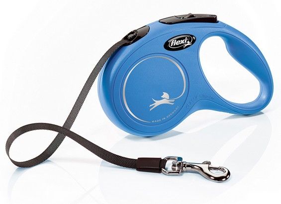 Smycz automatyczna dla psa z blokadą Flexi New taśma S 5m niebieska