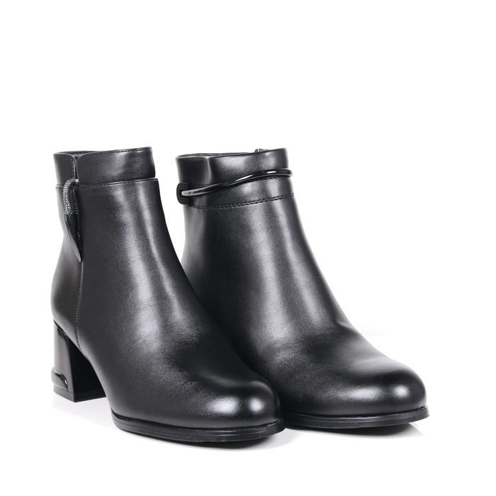 iButy Damskie Botki na Obcasie Klocku Potocki 12291 Czarne r37