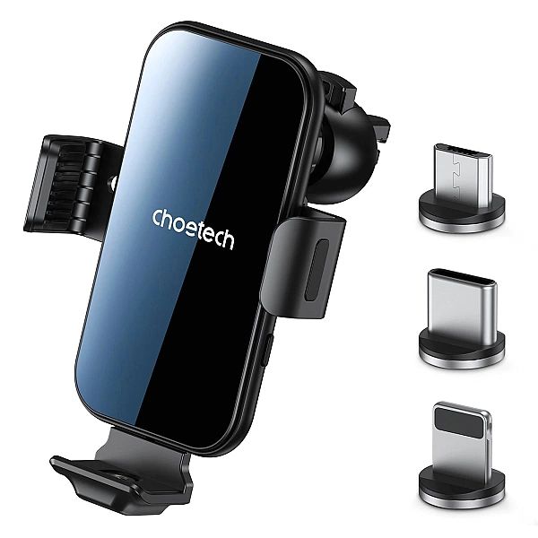 Choetech ładowarka indukcyjna z uchwytem + magnetyczne końcówki czarny