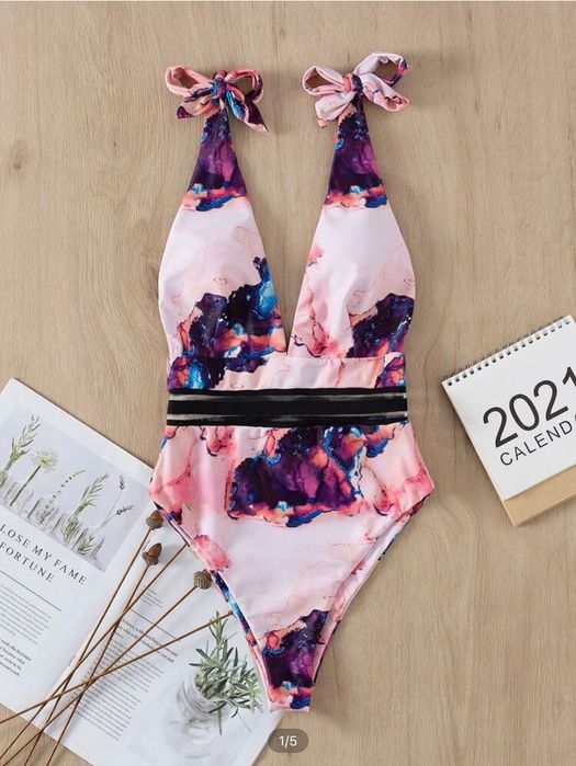 Fato de Banho Mármore Rosa