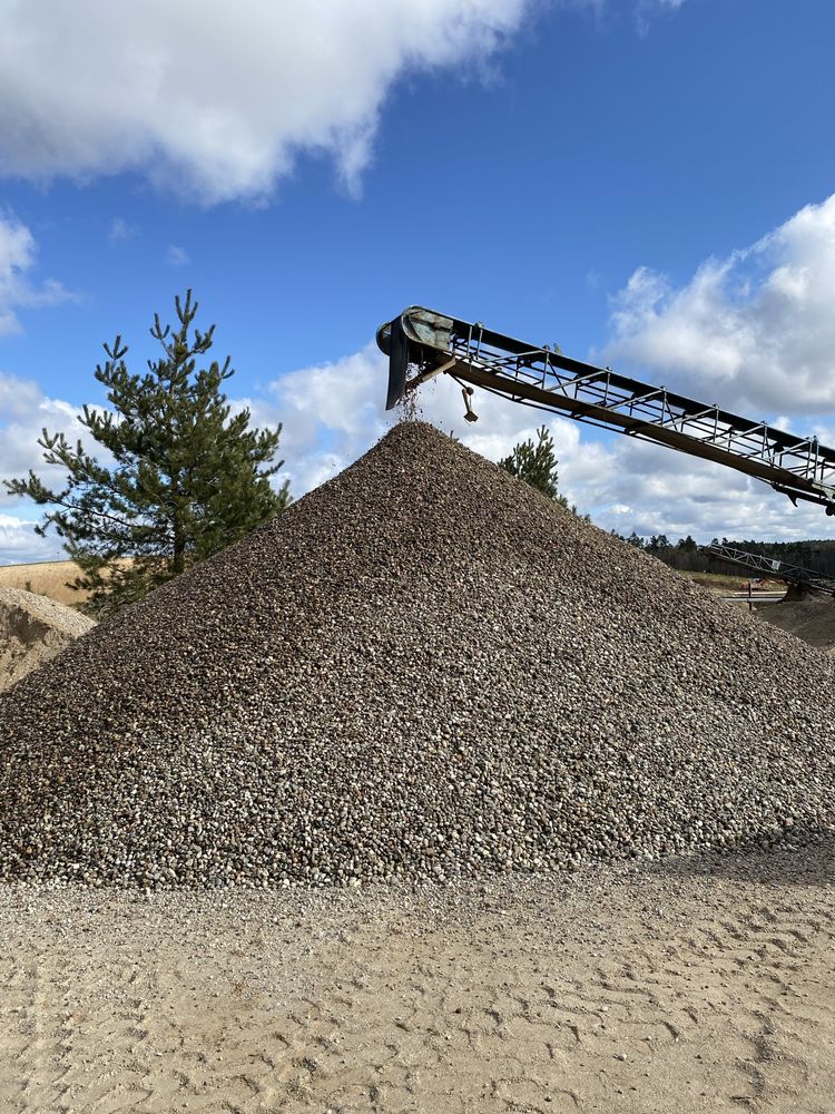 Kamień plukany 2-8, 8-16, 16-32, piasek, żwir, tłuczeń. Transport