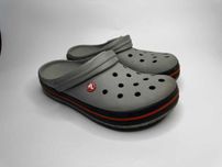 Crocs Crocband Light Grey/Navy Крокси M9/W11 42 р Уцінка! №10145