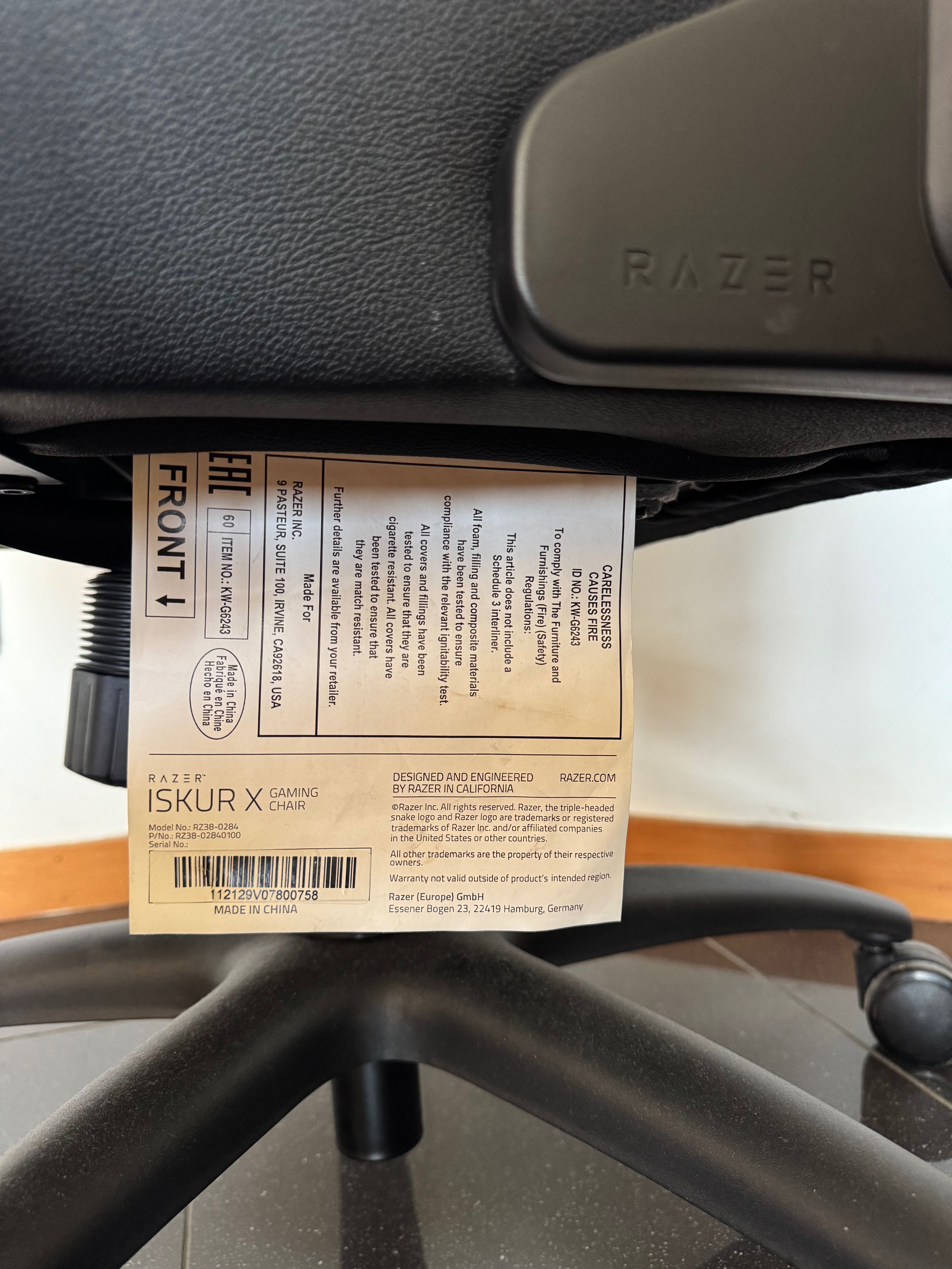 Cadeira Gaming Razer Iskur XL – Como nova!