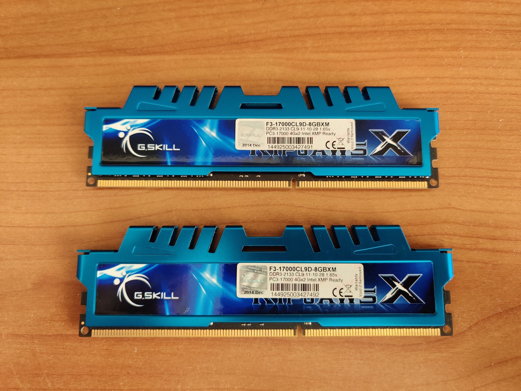 Memória RAM G.Skill 8GB RipjawsX Blue (2x 4GB) DDR3 2133MHz CL9