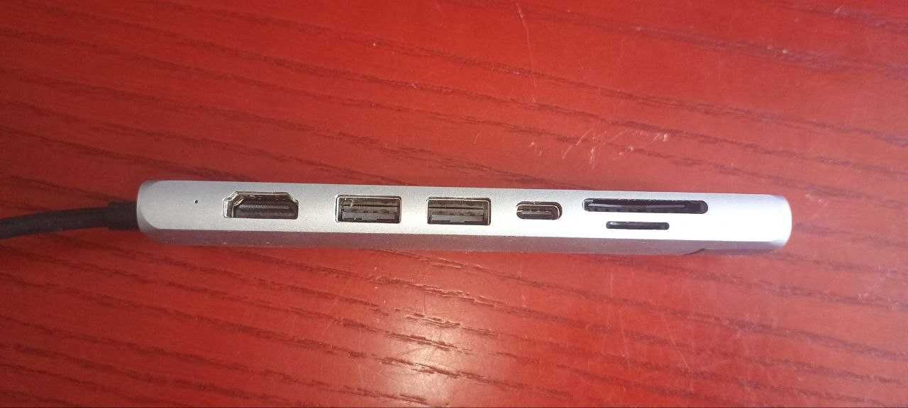 Хаб USB Satechi 7-in-1 USB-C Slim Multiport Adapter 4K with Ethernet