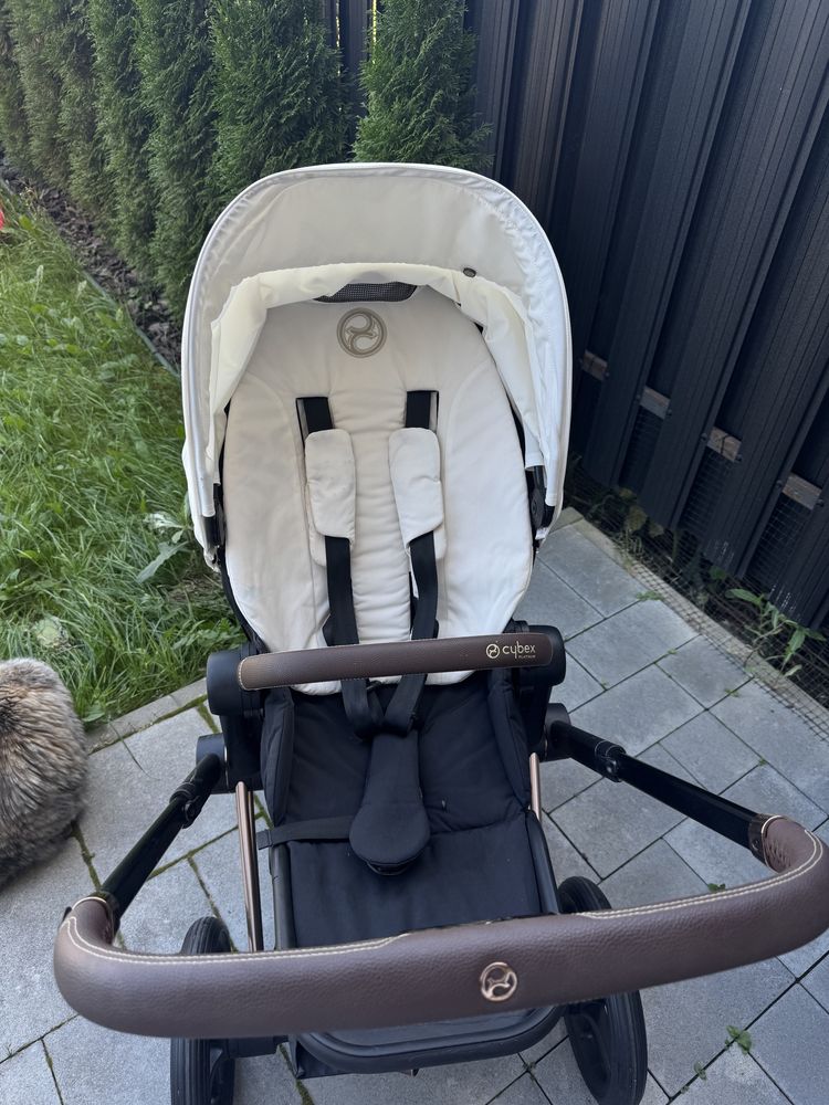 Коляска Cybex Priam 4.0 Rose Gold 2в1 (люлька + прогулянковий блок)