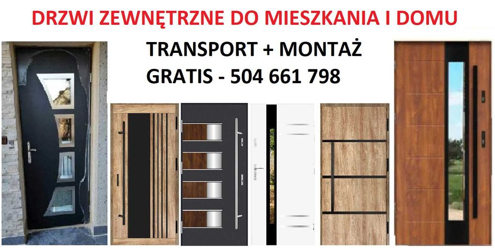 DRZWI z montażem zewnętrzne WEJŚCIOWE DO MIESZKANIA -wewnątrzklatkowe