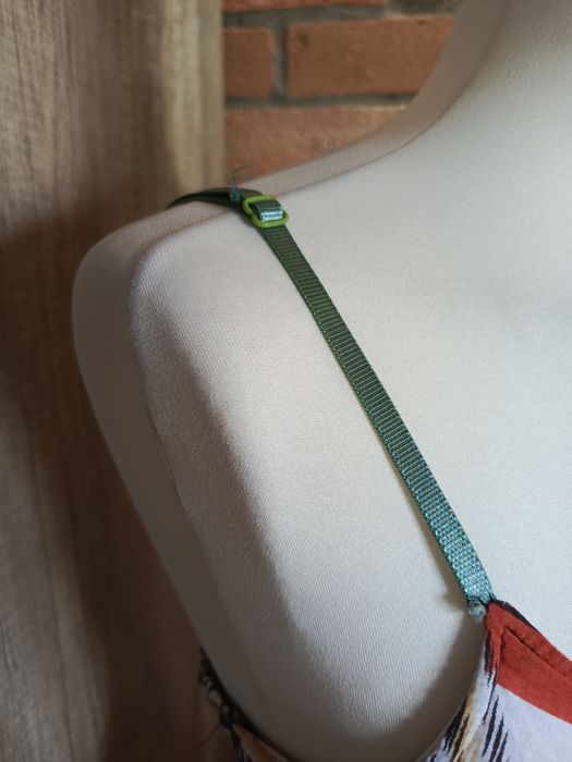 rustykalna sukienka rozkloszowana boho bawełniana S retro