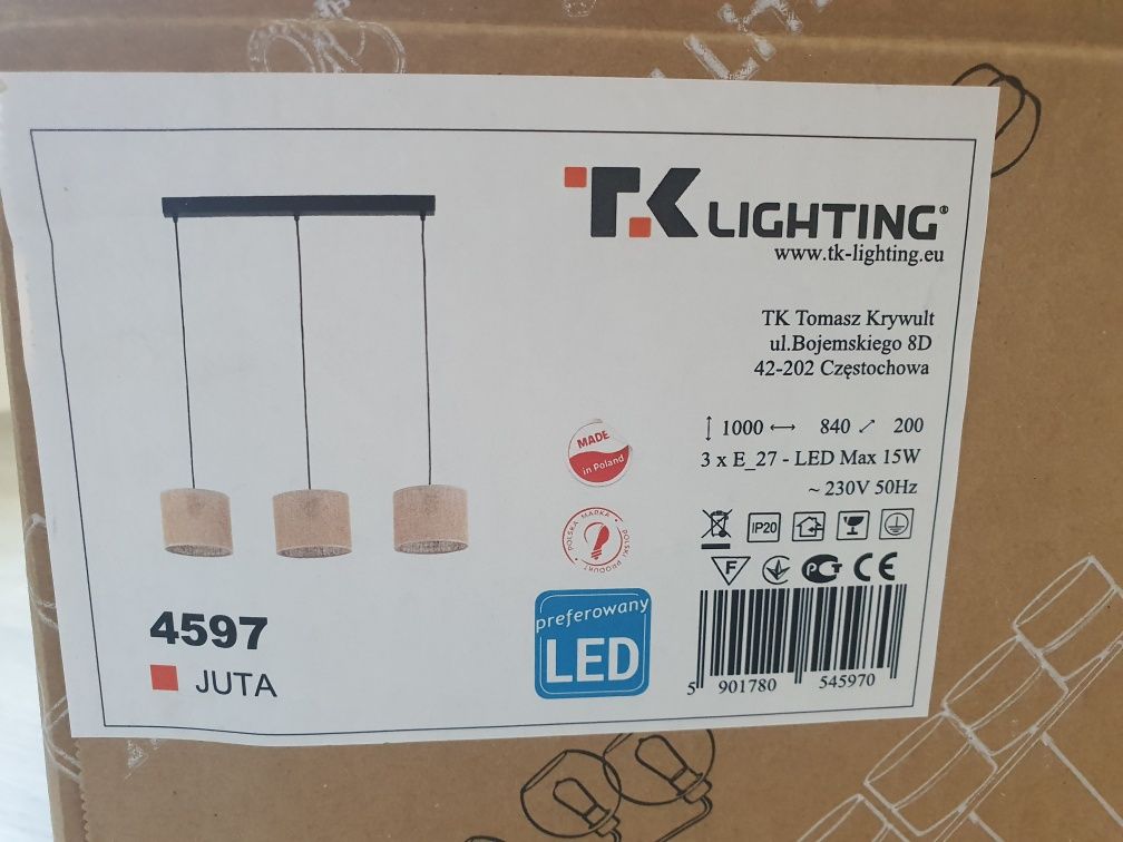 Nowa potrójna lampa K-Lighting z juty