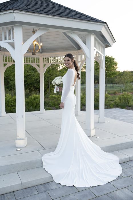 Klasyczna gładka suknia Justin Aleksander Sincerity rozmiar 36