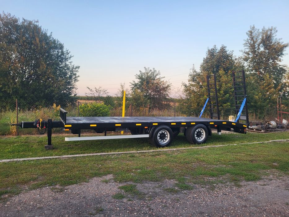 Przyczepa tandem niskopodwozie laweta platforma do koparek wiertnic