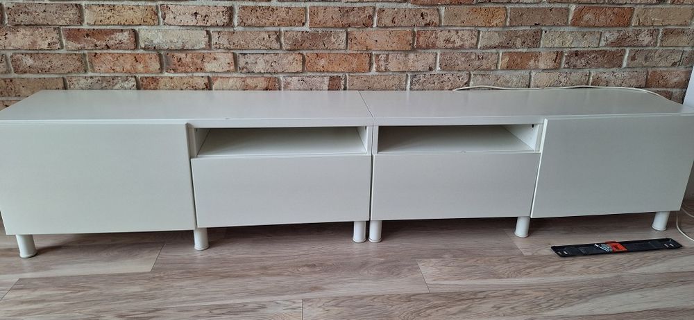 Szafka regał ikea besta biały 240cm