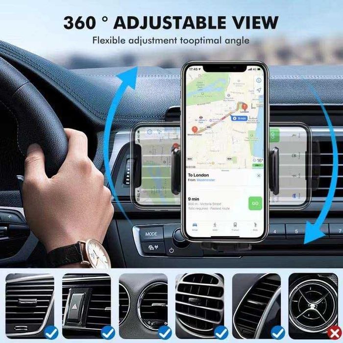 Suporte de Telemóvel para o Carro (ENCAIXE NA VENTILAÇÃO)