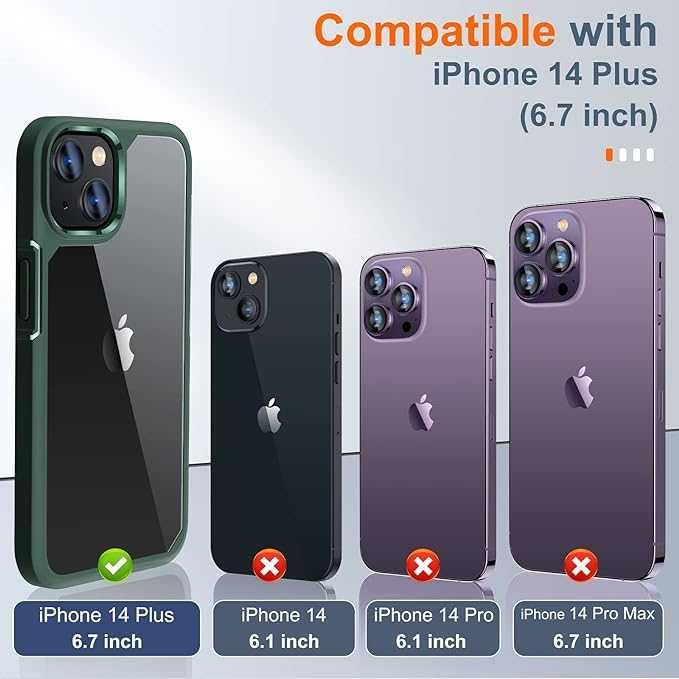 UniqueMe Zestaw 5 w 1 etui do iPhone 14 zielony