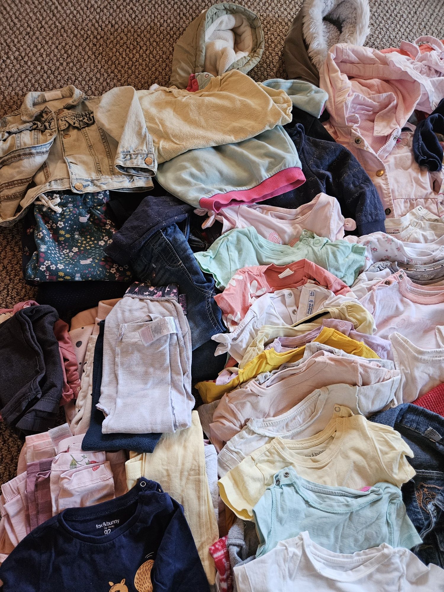 Paka zestaw ubranka dla dziewczynki 86-92 szt.90