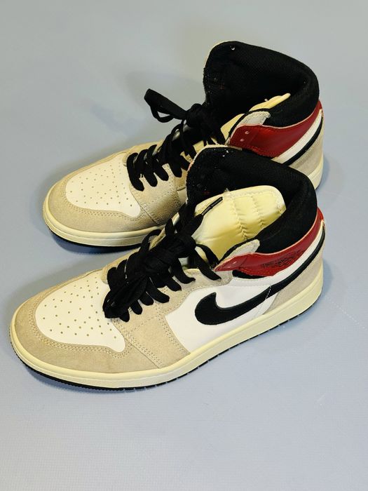 Кросівки nike air jordan retro 1 « grey / red »