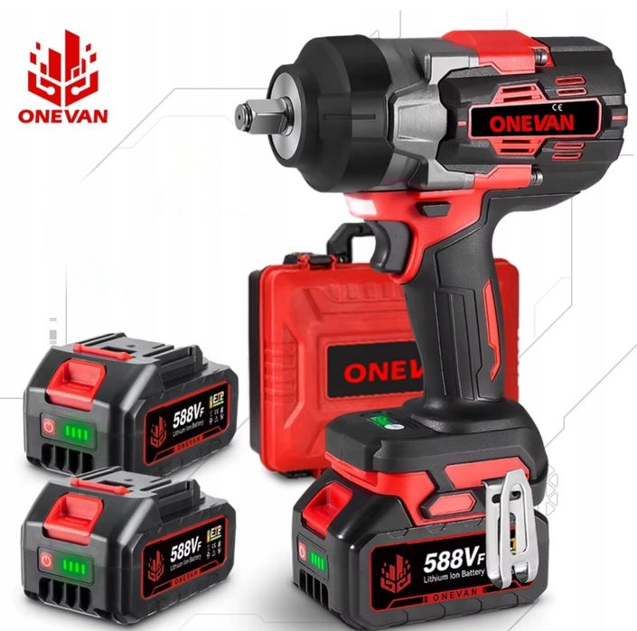 Klucz udarowy ONEVAN akumulatorowa WKRĘTARKA PNEUMATYCZNA 2800 NM