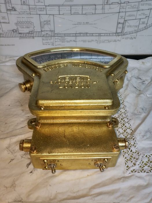 Indicador Leme Navio Bacalhoeiro Bronze