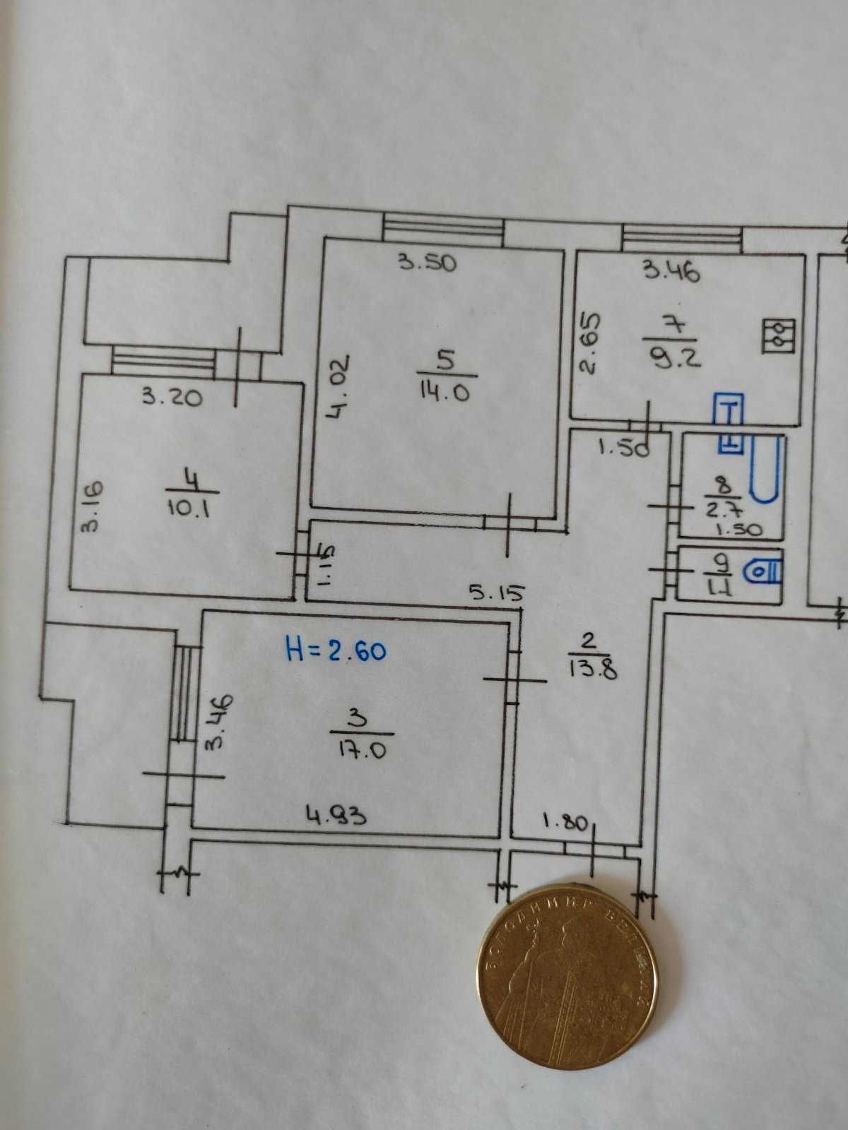 Продам свою 3 кв. Район Гагарина.