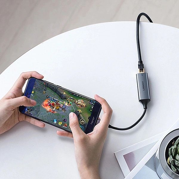 Ugreen zewnętrzna karta sieciowa RJ45 - USB Typ C (1000 Mbps/ 1 Gbps)G