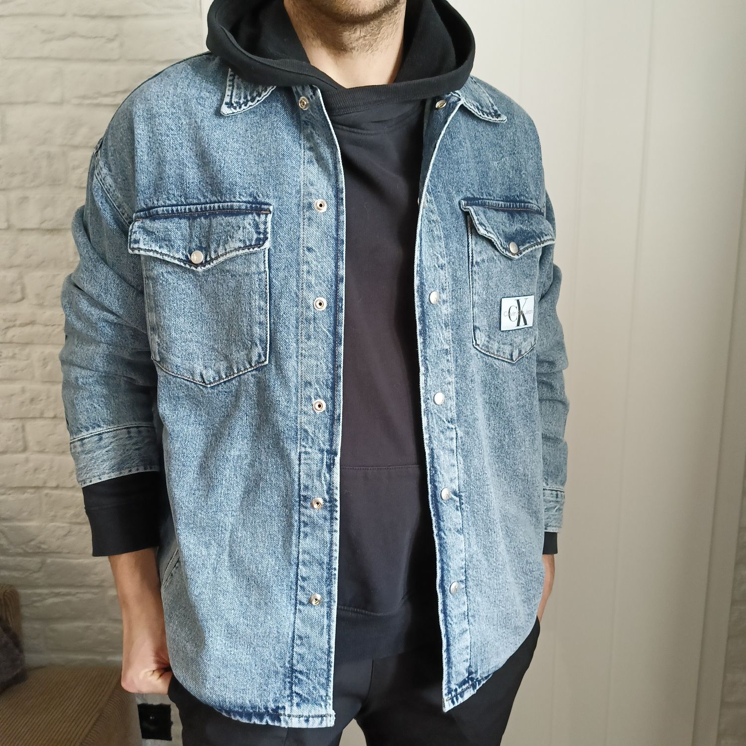 Katana kurtka dżinsowa Calvin Klein jeansowa L/XL oversize nowa