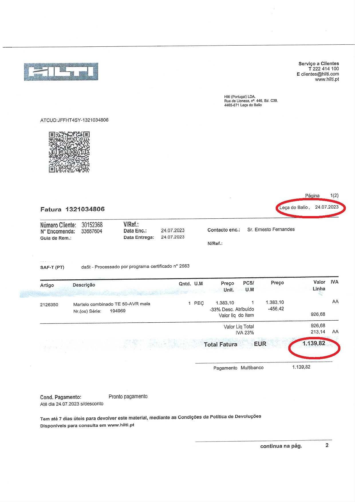 Martelo combinado TE50-avr com Mala