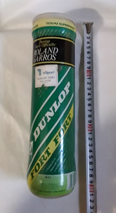 Caixa plástica vazia bolas ténis Dunlop Fort
