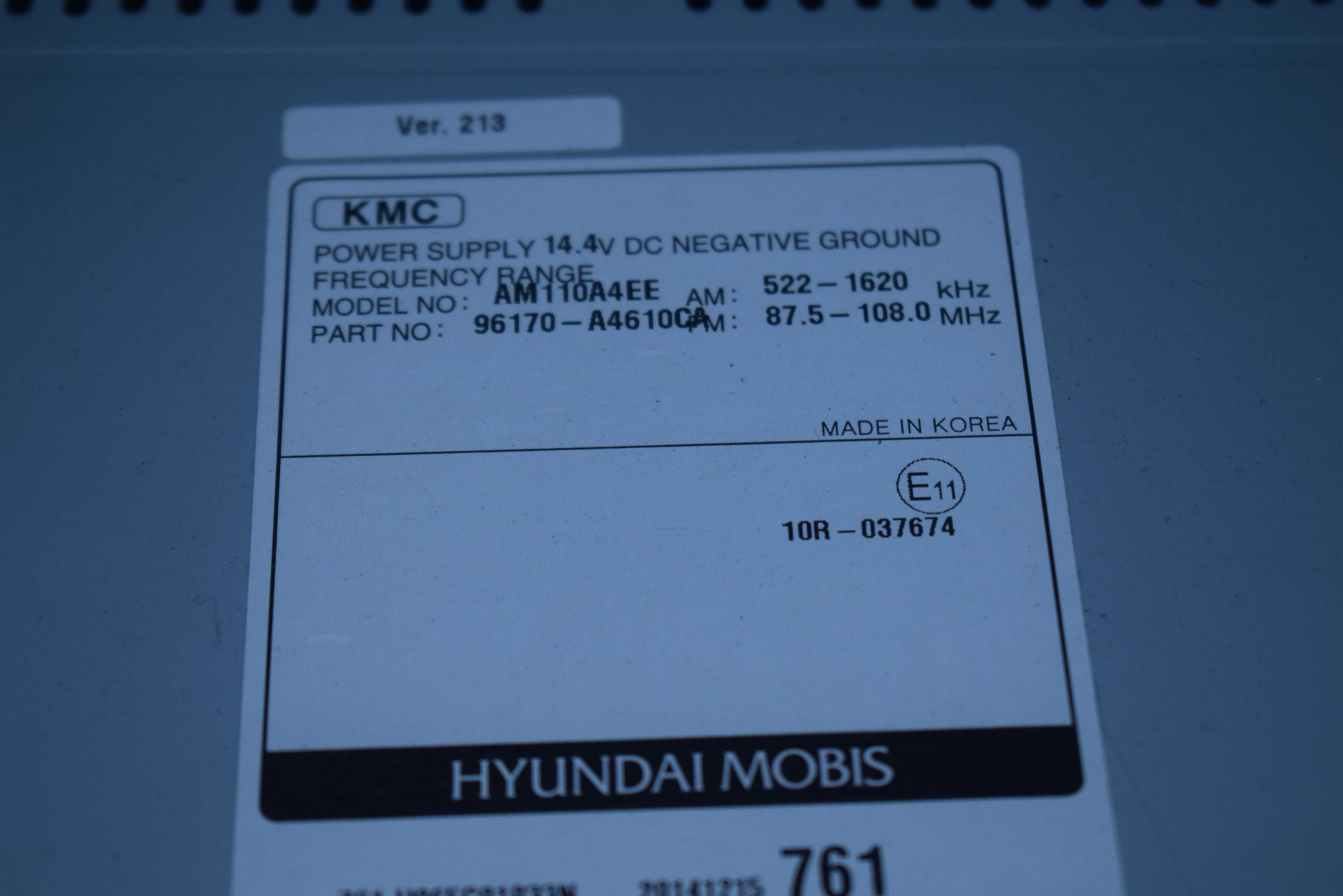 radio cd mp3 KIA CARENS IV 13-18R.96170-A4610CA