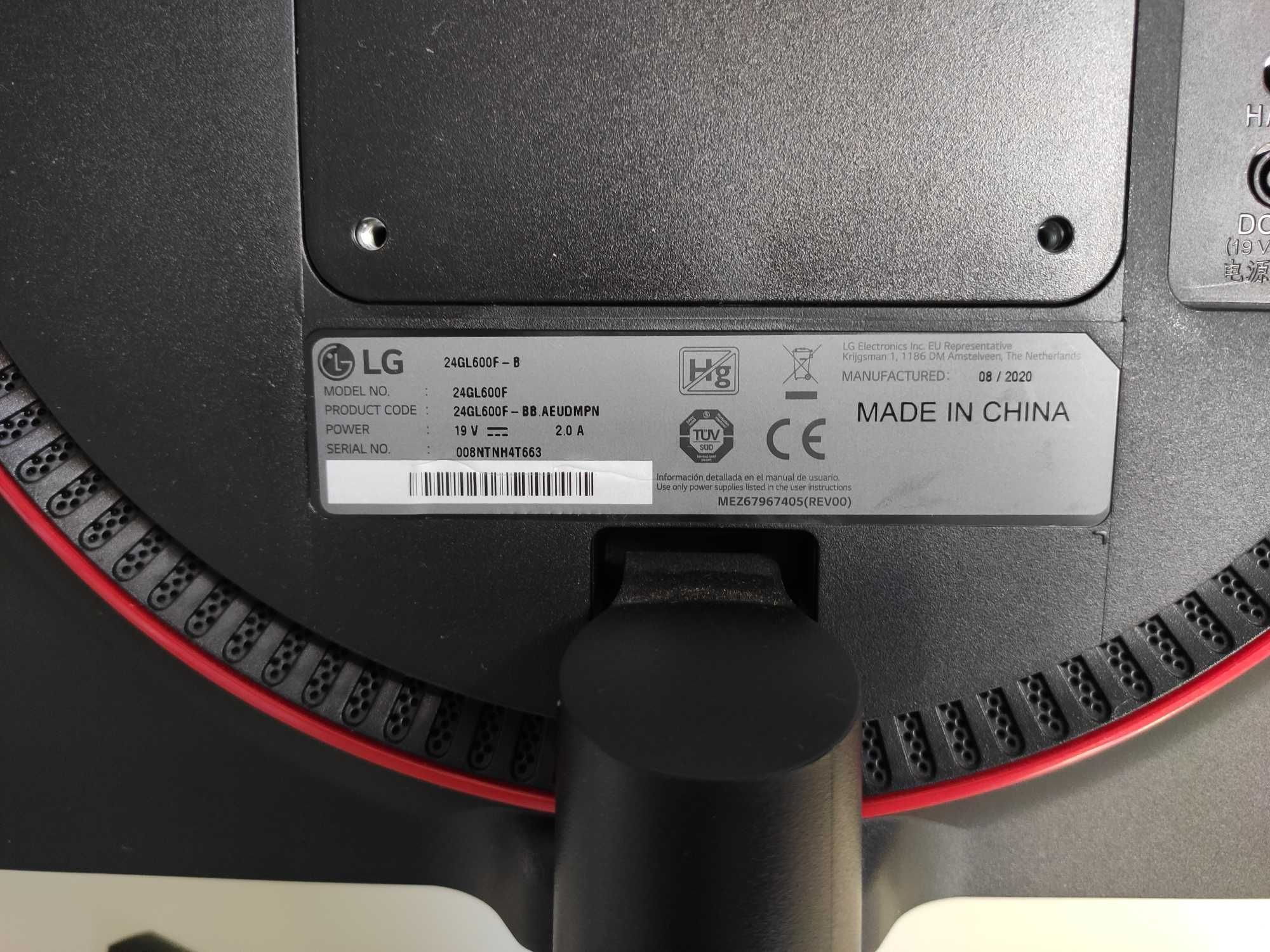 Monitor Gaming LG 24GL600F-B (24'' - 1 ms - 144 Hz - FreeSync)