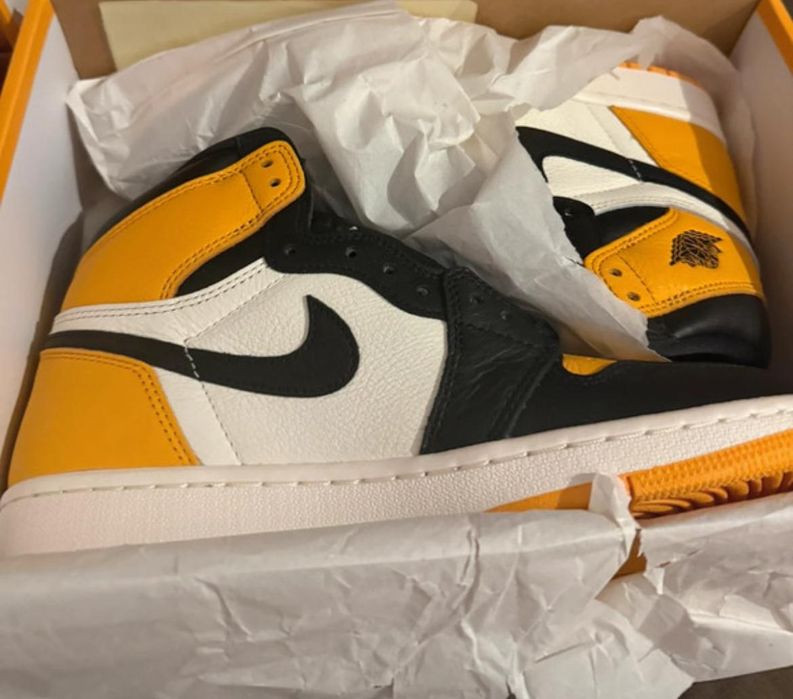 Nike jordan 1 zolte damskie buty jordan high sneakersy modne