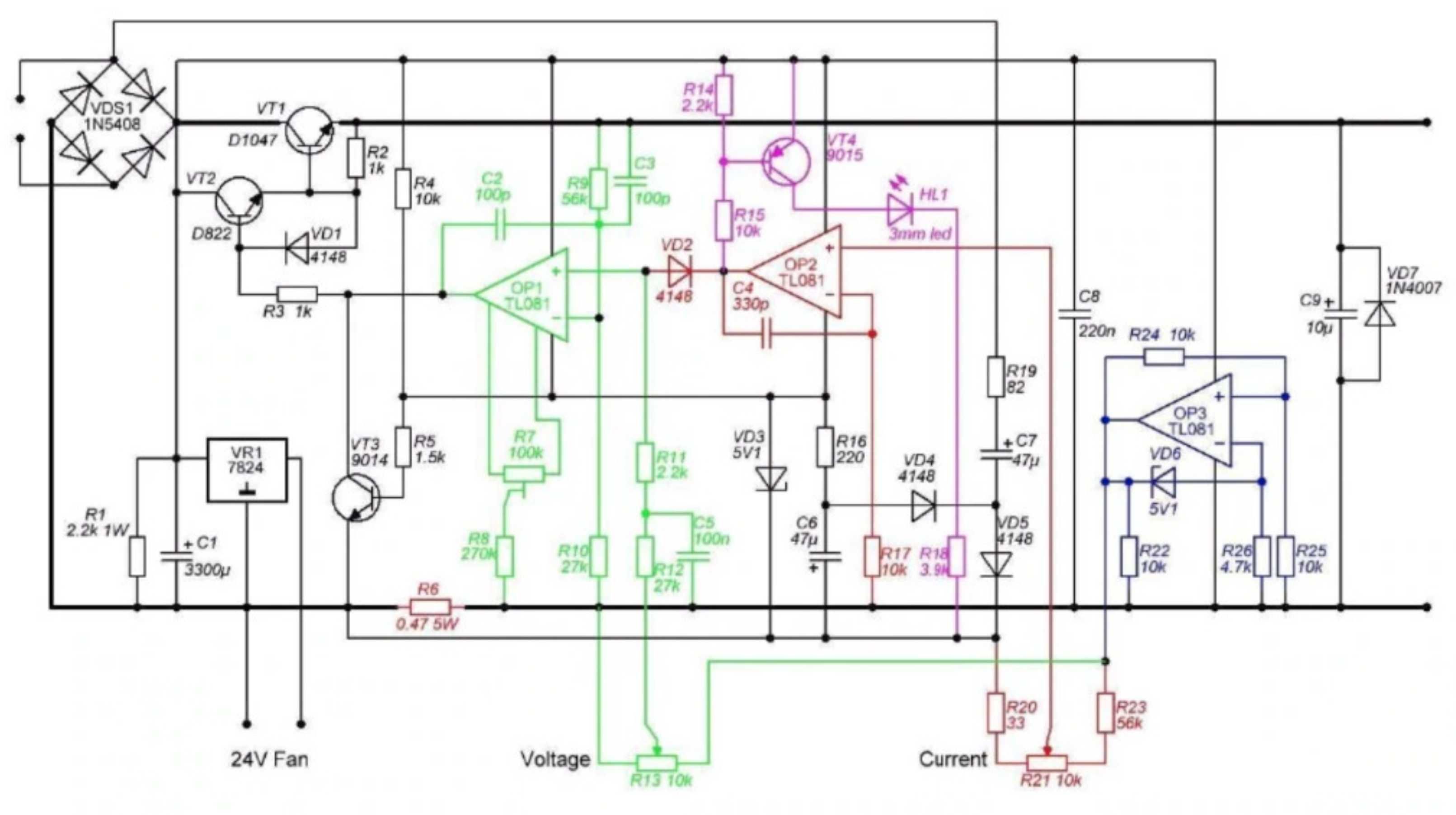 Zasilacz regulowany 0-30V moduł do montażu KIT DIY