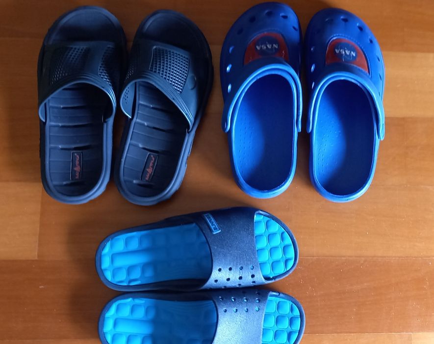 Klapki chłopięce plaża/basen (cena za 3 pary)