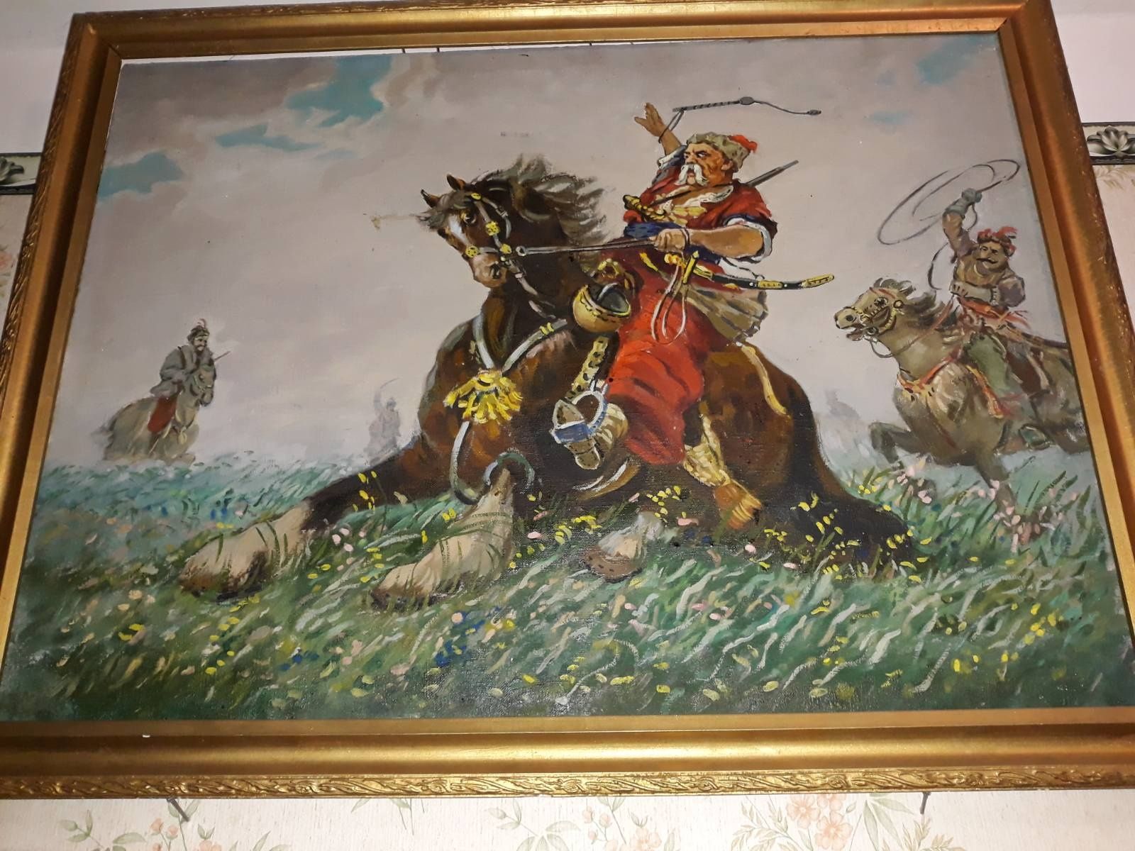 Продам картину маслом " Козак на коні"