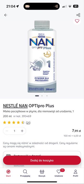 Nestlé NAN Optipro Plus 1 HMO w płynie