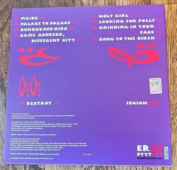 Excepter – Familiar. 2 x Vinyl, LP, Album, Etched