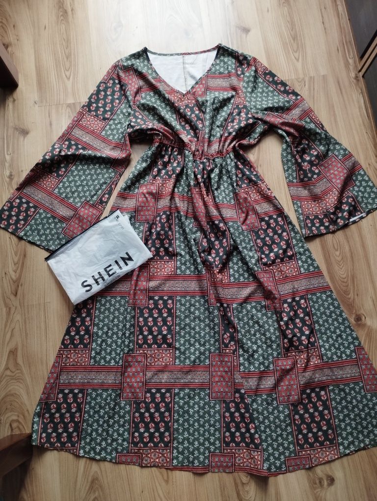 Nowa sukienka damska długa maxi Shein 46 48