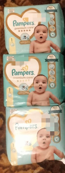 3 x Pampers premium care 1 2-5kg