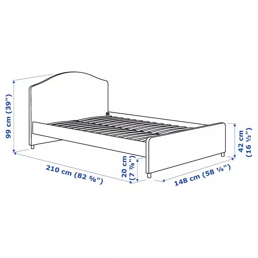 Cama casal Ikea hauga