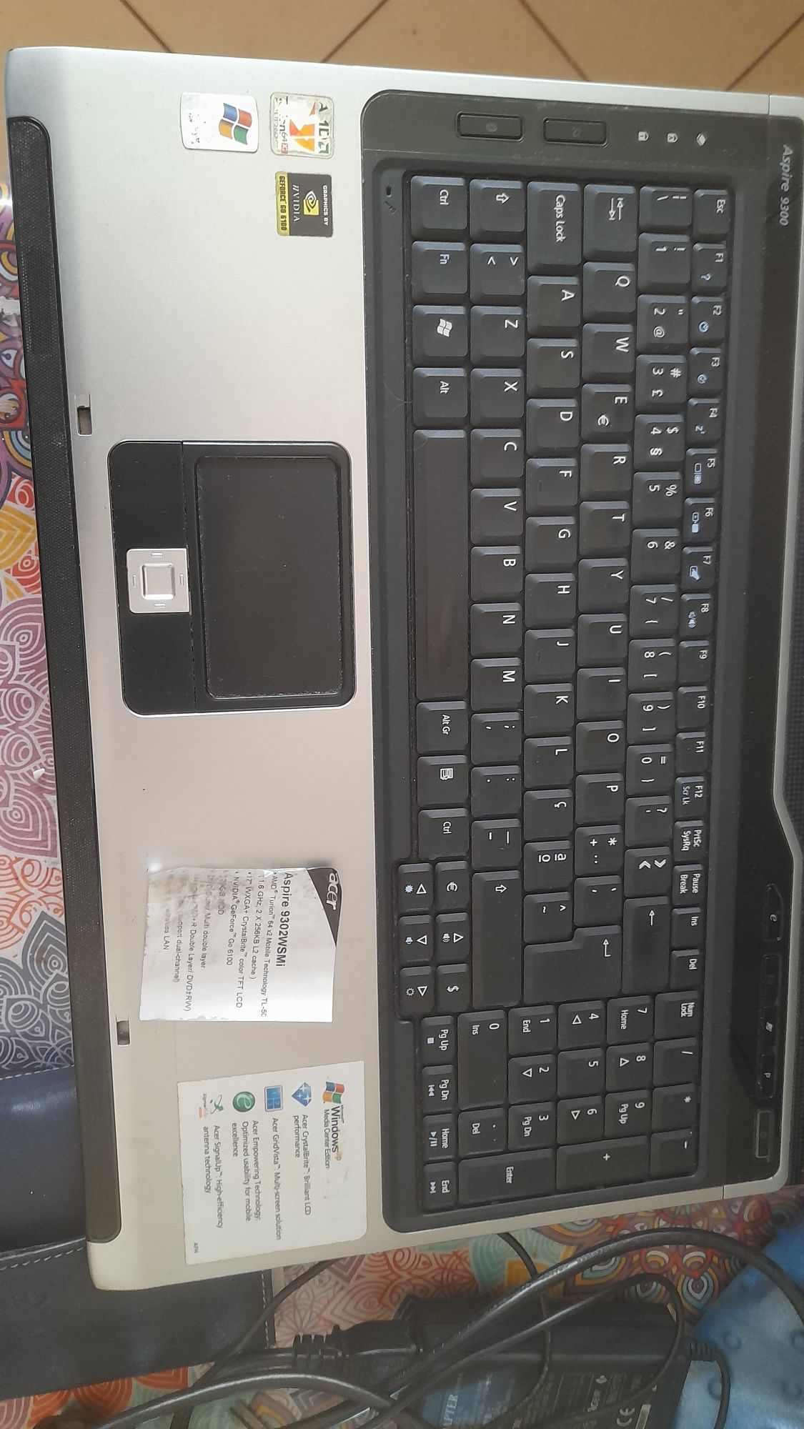 Computador Acer Aspire 9302WSMi para PEÇAS