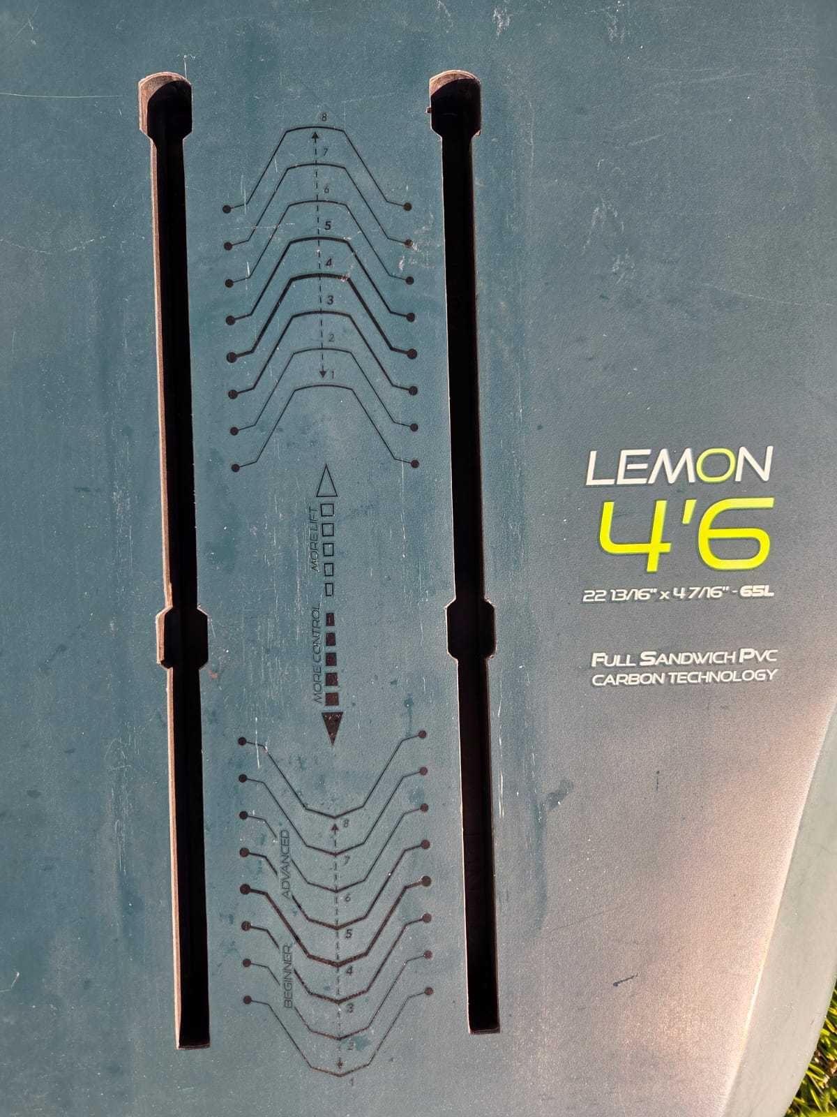 Prancha wingfoil Gong Lemon 4'6 65l com saco incluído