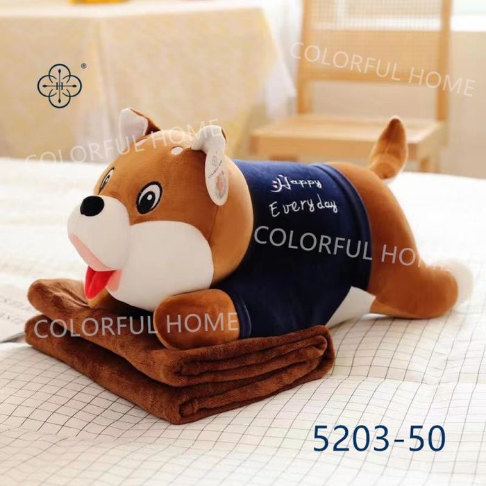 Іграшка-подушка з пледом всередині 3 в 1 песик Хаскі (58см)