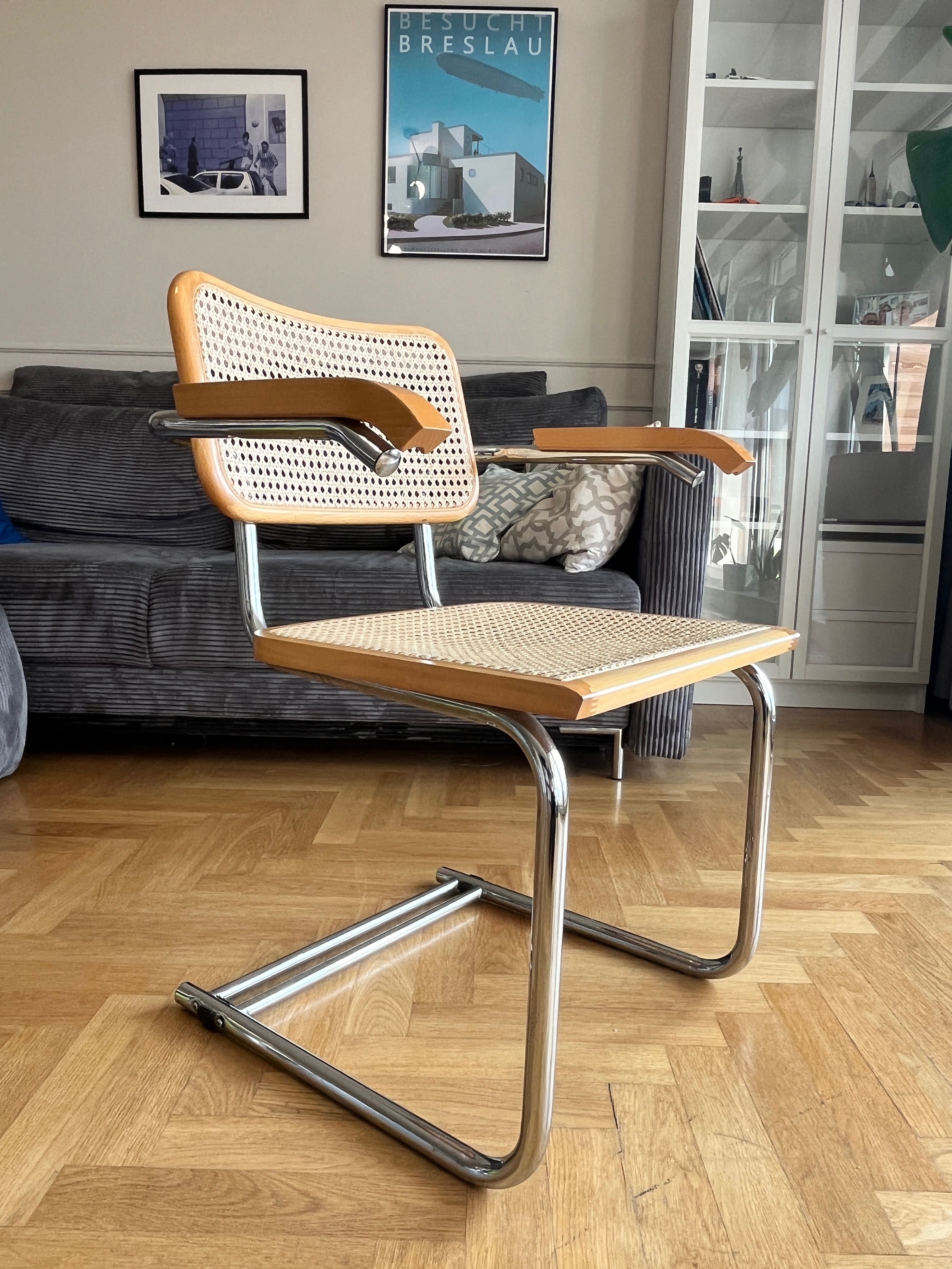 Krzesło CESCA, Bauhaus, Made in Italy, lata 70-80,
